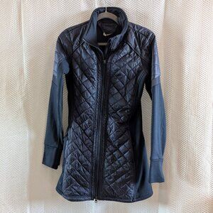 Athleta Rock Springs CYA quilted jacket Navy Blue XS Spring Running Outdoors